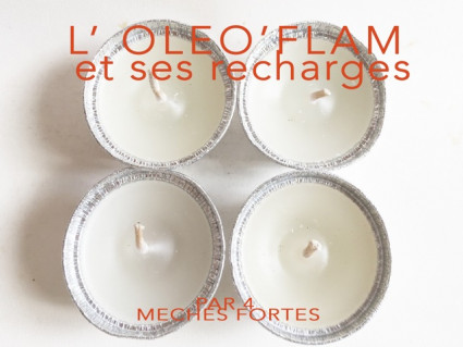 4 BOUGIES RECHARGES OLEO'FLAM