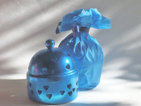 Clochette  parfum aluminium bleue